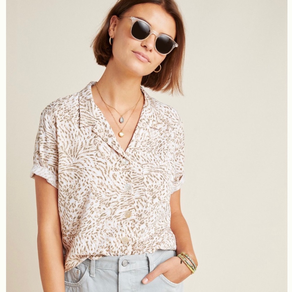 Beach Gold for Anthropologie  Buttondown Shirt